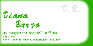 diana barzo business card